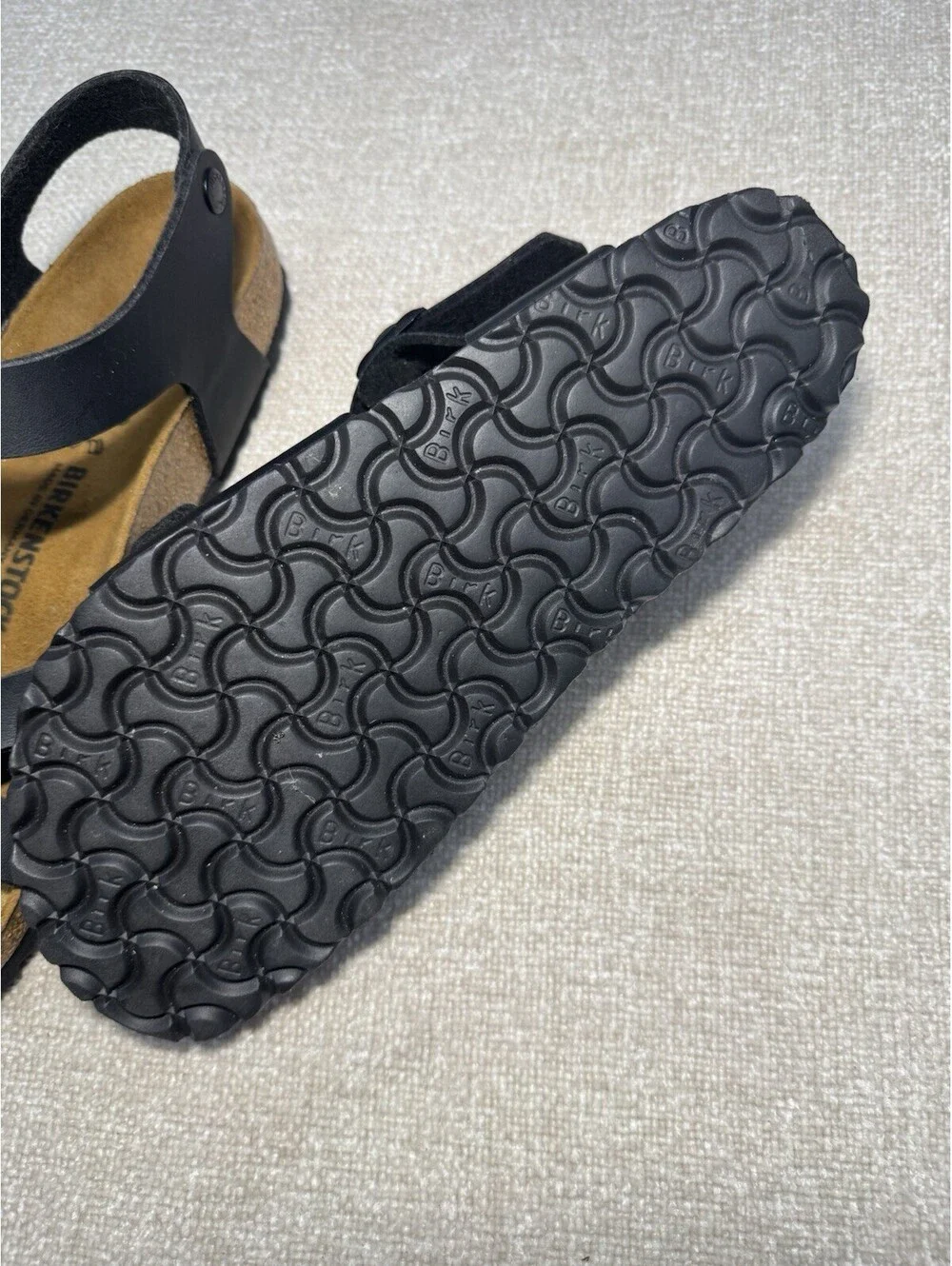 Birkenstock New w/o Box Rio Black Birko Flor Regular Size 42